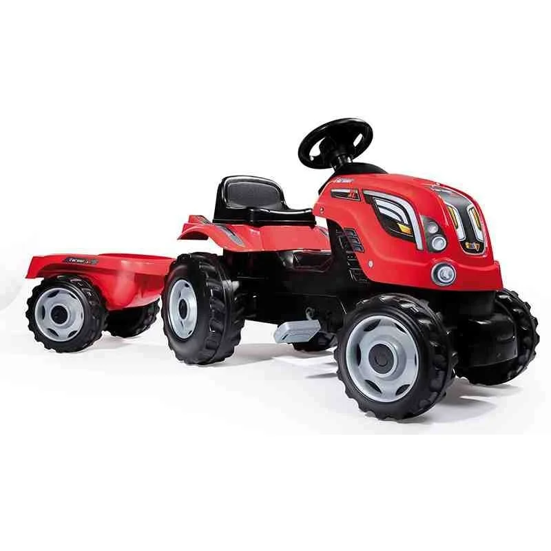 Tractor Farmer XL Rojo con Remolque