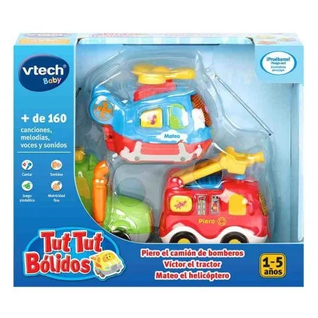 Tut Tut Bólidos Pack Piero el Camión de Bomberos, Víctor el Tut Tut Bólidos Pack Piero el Camión de Bomberos, Víctor el