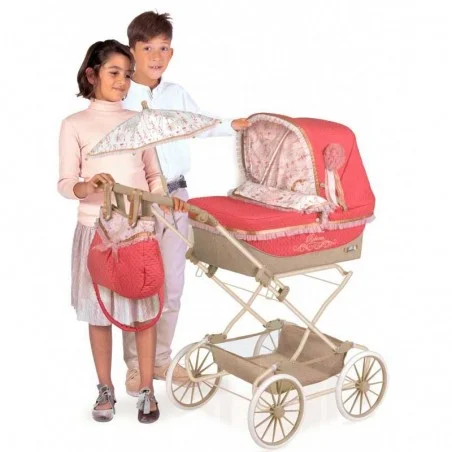 Carrito de Muñecas Martina Plegable Rosa