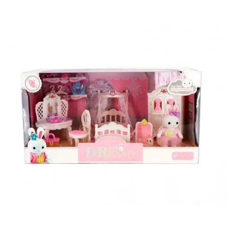 Set Dormitorio con Mini Figura de Coneja