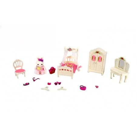 Set Dormitorio con Mini Figura de Coneja