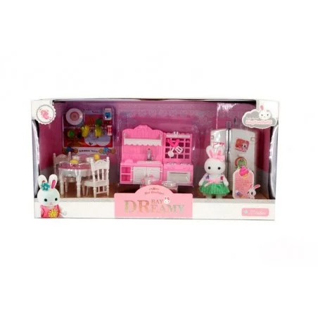 Set Cocina con Mini Figura de Coneja Set Cocina con Mini Figura de Coneja