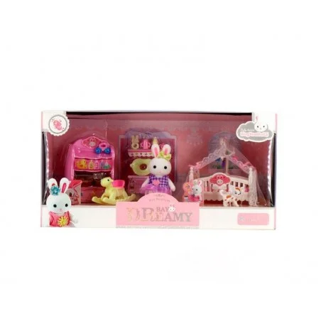 Dormitorio de Bebés con Mini Figura de Coneja