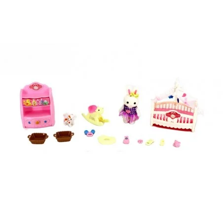 Dormitorio de Bebés con Mini Figura de Coneja