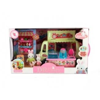 Carrito de Postres con Mini Figura de Coneja