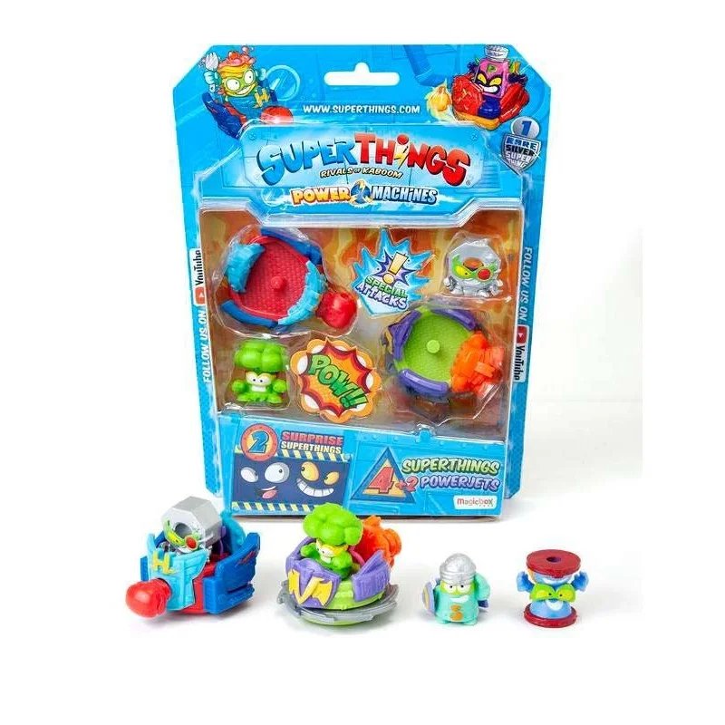 SuperThings Serie 7 Blister 4 Figuras + 2 PowerJets