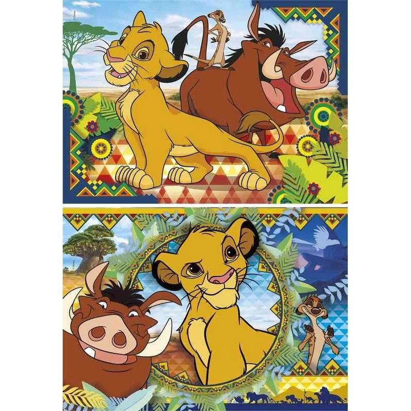 Puzzle 2 en 1 del Rey León Multicolor