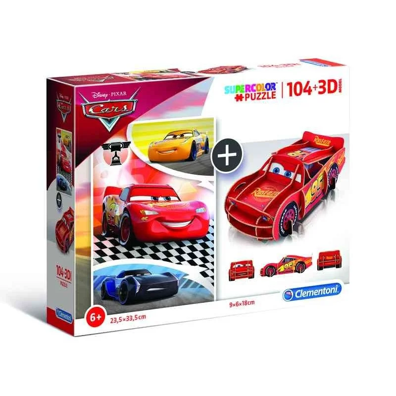 Puzzle 3D Cars Multicolor