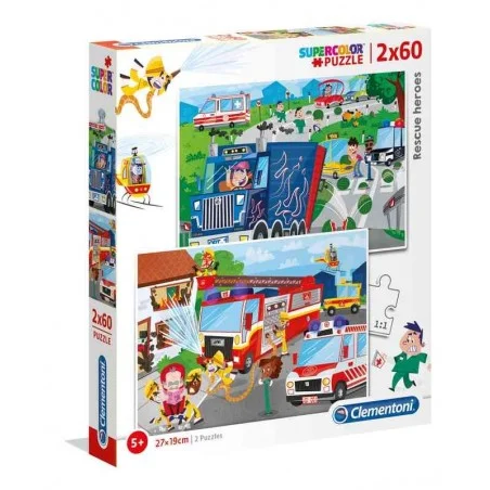 Puzzle 2 en 1 Rescue Heroes Multicolor