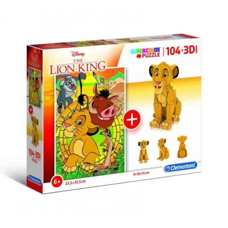 Puzzle 104 piezas + 3D El Rey León Disney