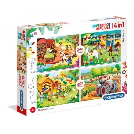 Puzzle 4 en 1 La Granja