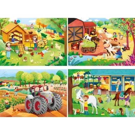 Puzzle 4 en 1 La Granja