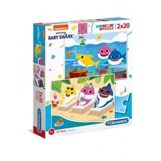 Puzzle 2 en 1 Baby Shark Supercolor