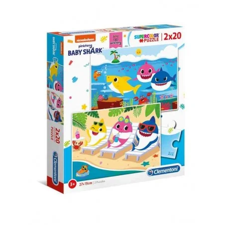 Puzzle 2 en 1 Baby Shark Supercolor