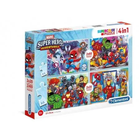 Puzzle 4 en 1 Superhero