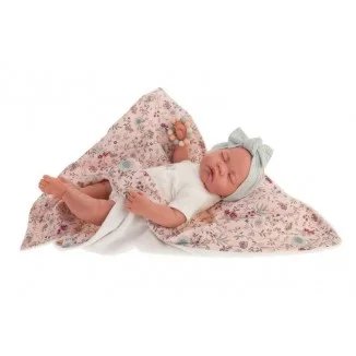 Muñecas Antonio Juan Recién Nacido Luna Manta Flores