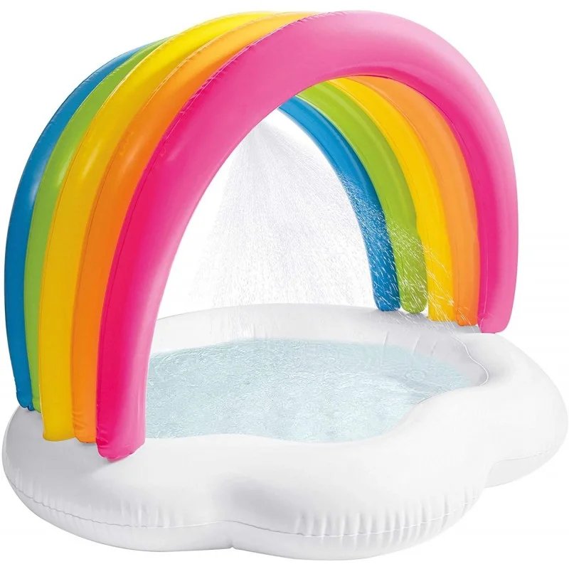 Piscina Hinchable Arcoiris con Pulverizador