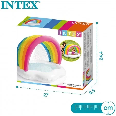 Piscina Hinchable Arcoiris con Pulverizador