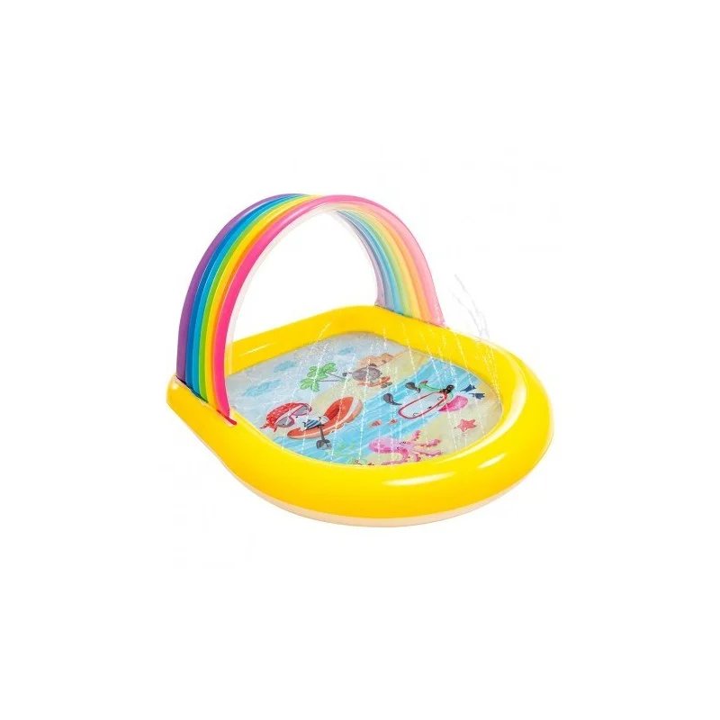 Piscina Hinchable Arcoiris con Aspersor