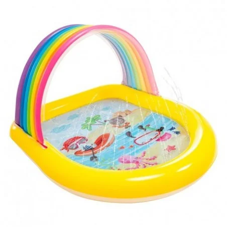 Piscina Hinchable Arcoiris con Aspersor