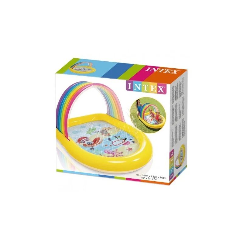 Piscina Hinchable Arcoiris con Aspersor