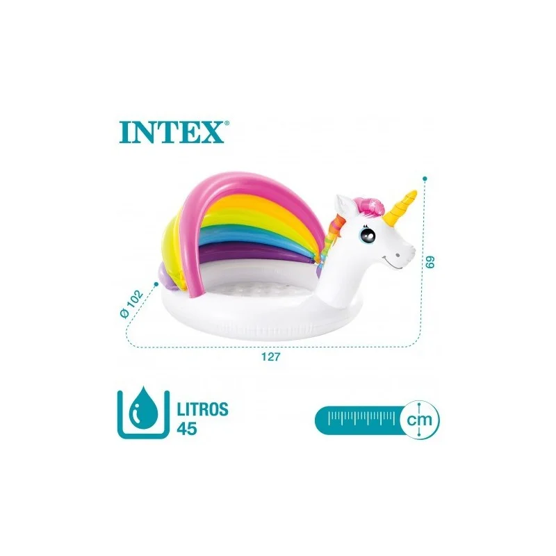 Piscina Hinchable Unicornio con Parasol INTEX