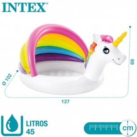 Piscina Hinchable Unicornio con Parasol INTEX