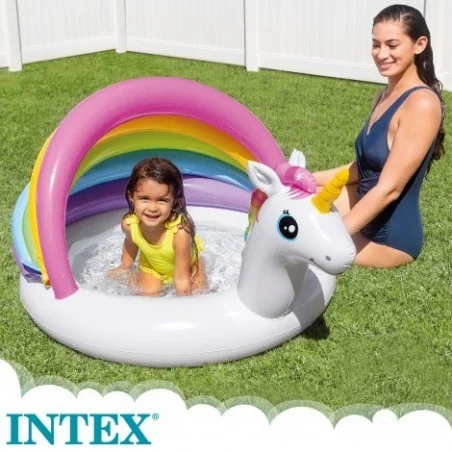 Piscina Hinchable Unicornio con Parasol INTEX