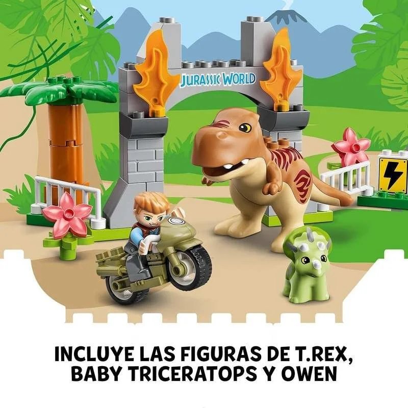 LEGO Duplo Jurassic World Fuga del T Rex y el Triceratops