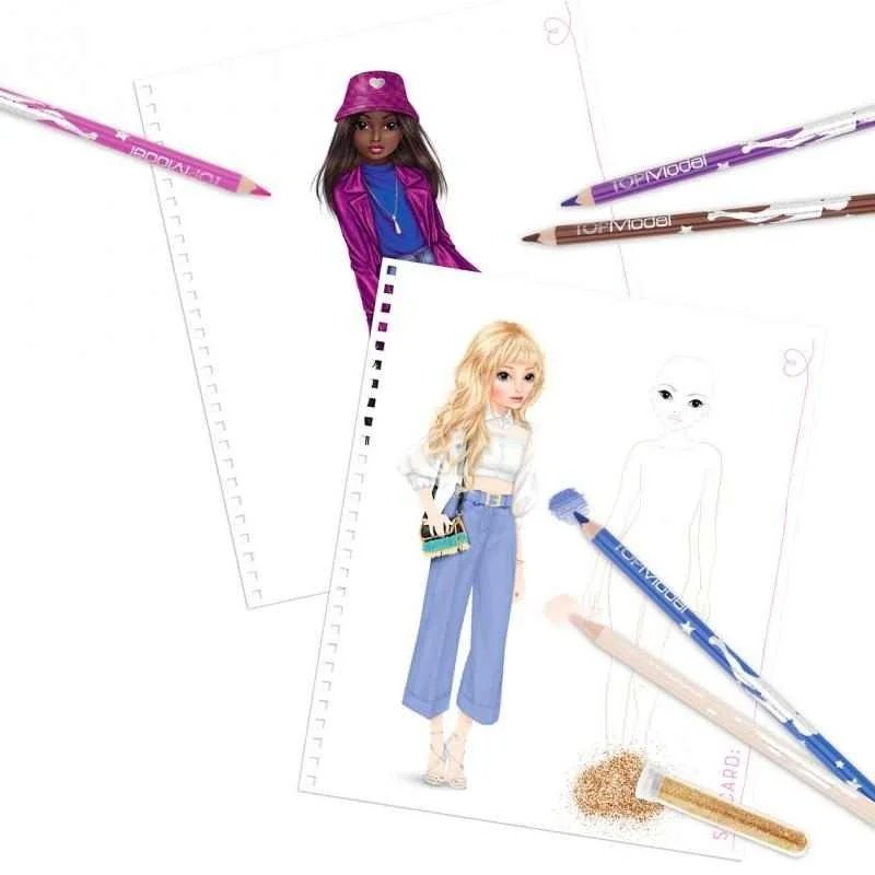 Cuarderno para colorear TOPModel Malia y Hayden