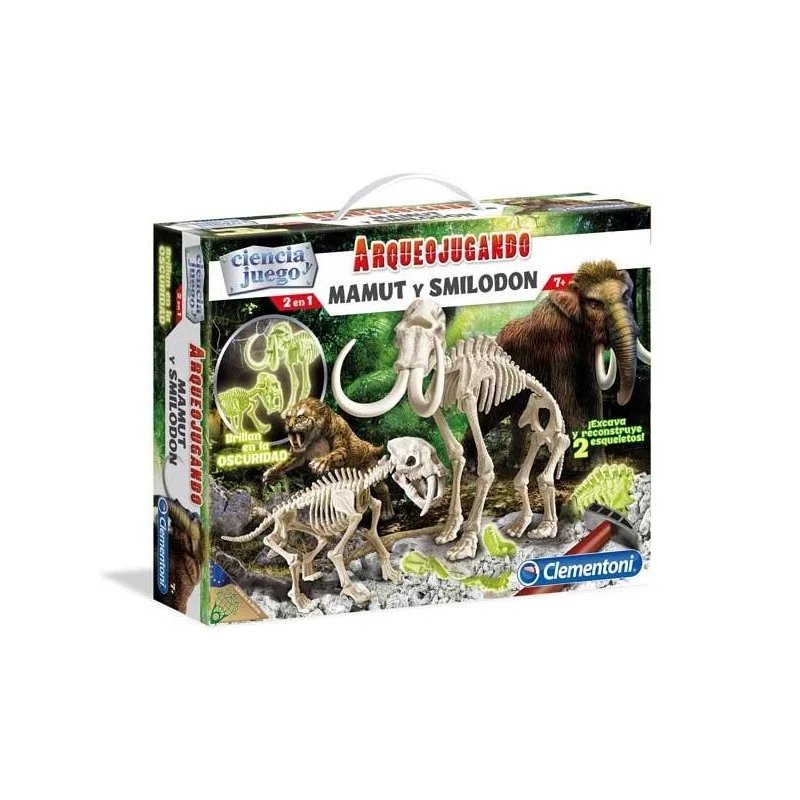 Arqueojugando Mamut y Smilodon Fosforescente