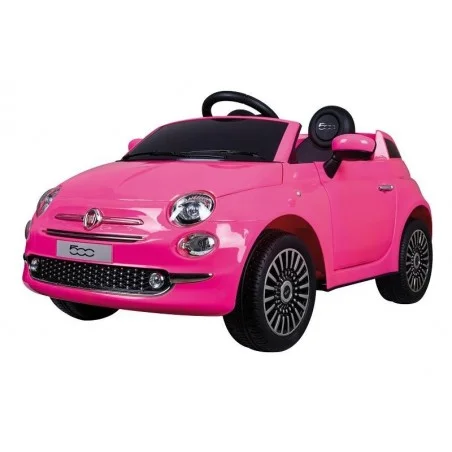 Coche de Batería Infantil Fiat 500 Rosa