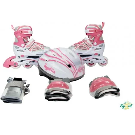 Patines con Casco Rosa T3437