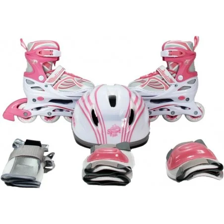 Patines con Casco Rosa T3437