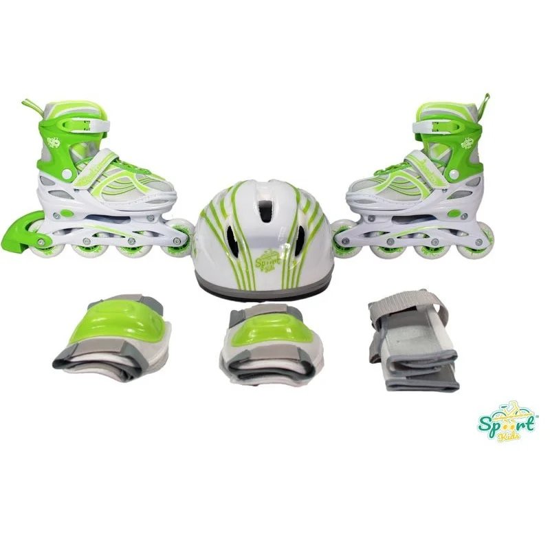 Patines con Casco Verde T3841
