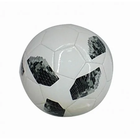 Balón de Fútbol de Cuero Blanco y Negro