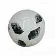 Balón de Fútbol de Cuero Blanco y Negro