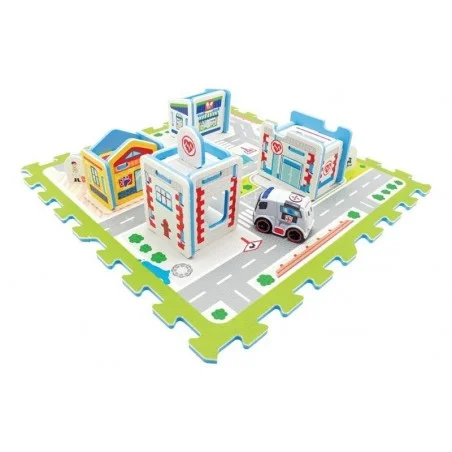 Alfombra Infantil Hospital con Ambulancia