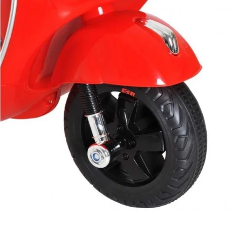 Moto Vespa Roja Eléctrica para Niños