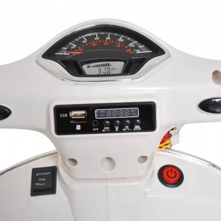 Moto Eléctrica para Niños Vespa Blanca