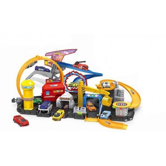 Majorette Racing Loop – Piste De Lancement Avec Looping Et Saut – 3 Voitures Miniatures 1/64 Incluses – Dès 3 Ans