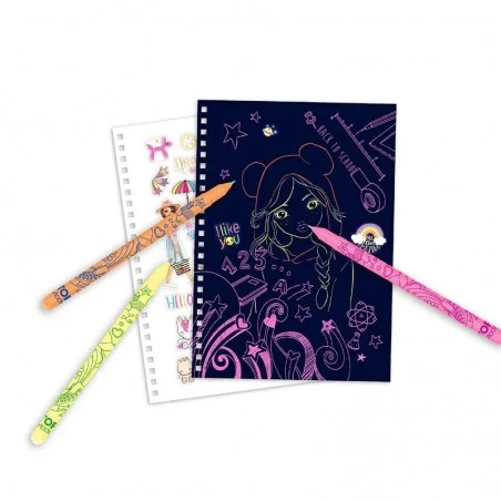 TOP Model Neon Doodle Book con Bolígrafos