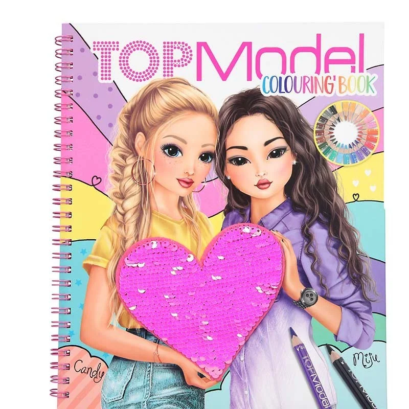 TOP Model Cuaderno de Colorear con Lentejuelas