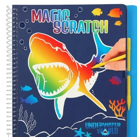 Dino World Libro para Colorear Magic Scratch