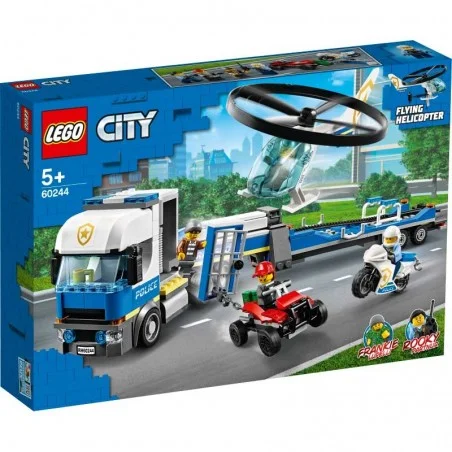 LEGO City Camión de Transporte de Policia y Helicóptero