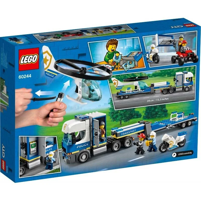 LEGO City Camión de Transporte de Policia y Helicóptero