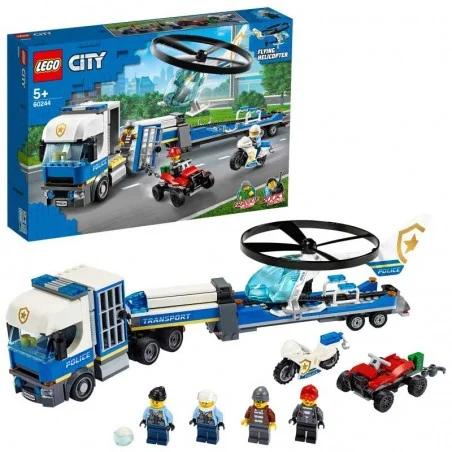 LEGO City Camión de Transporte de Policia y Helicóptero