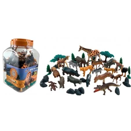 Cubo 40 Piezas Animales Salvajes