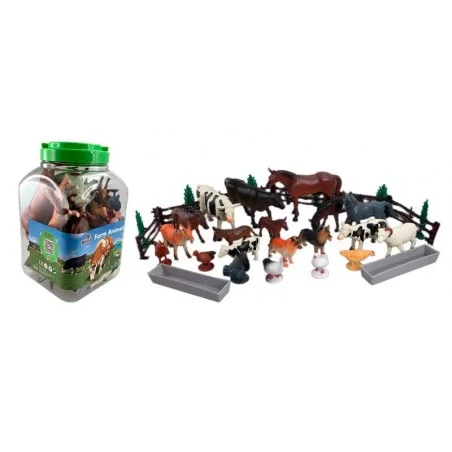 Cubo 40 Piezas Animales Granja