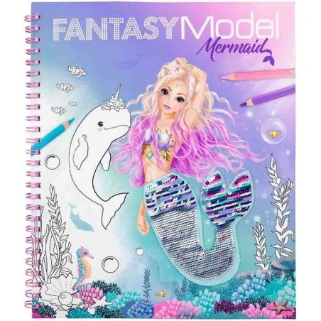 Fantasy Model Mermaid Libro para Colorear